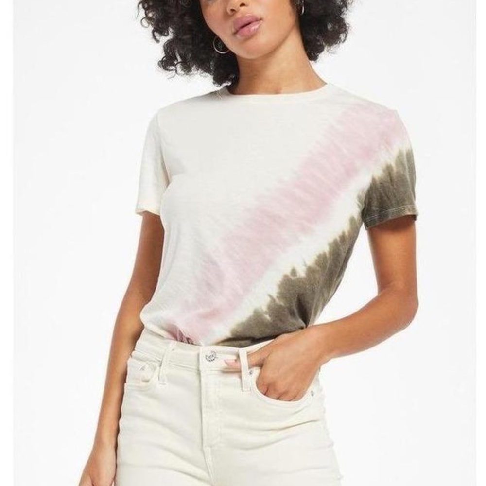 Z Supply Easy Stripped Tie Dye Tee Women’s Large